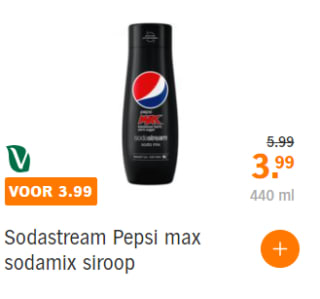 Alle Sodastream siropen voor €3,99 bij AH