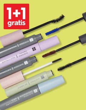 1+1 gratis op alle mascara bij HEMA