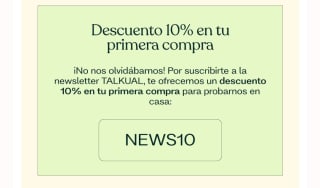 -10% descuento para tu primera compra en talkualfoods