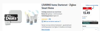 LIVARNO home Starterset gateway met 3 slimme lampen Zigbee Smart Home voor €13,49 in de Lidl webshop
