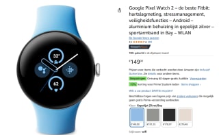 Google Pixel Watch 2 - Zilver - Met GPS - Hartslagmonitor voor €149 bij Amazon