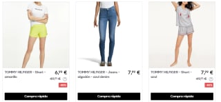 Hasta 90% descuento en ropa Tommy Hilfiger desde solo 2,50€