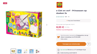 SES Giet en verf - Prinsessen op doeken voor €8,93 bij Babymarkt