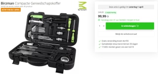 Birzman Compacte Gereedschapskoffer 20 delig voor €99,99 bij 12GO Biking