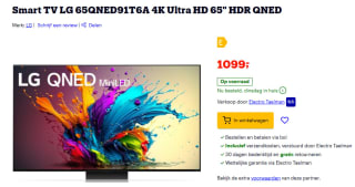 LG QNED91 (2024) 65" TV voor €1099 bij Bol