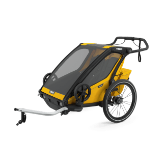 Remorque vélo multisports biplace jaune spectra à 1574,95€
