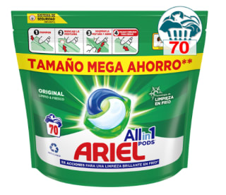 3x Ariel detergente máquina All in 1 Pods 70 capsulas por 39.90€