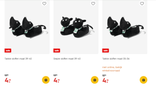 Takkie en Siepie en sloffen voor €4 bij de Hema