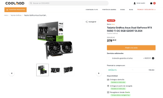 Asus Dual GeForce RTX 5060 Ti OC 8GB GDDR7 DLSS4 por solo 379,95€