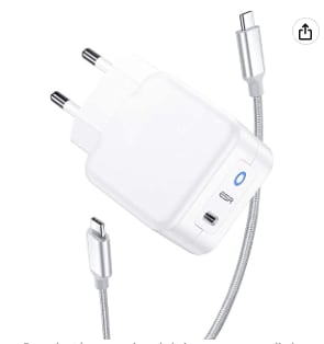 Cargador ESR USB C con cable de 1.2 metros por 10.70€