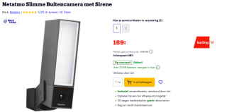 Netatmo Slimme Buitencamera met Sirene voor €189 bij Bol