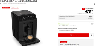 Krups Evidence ECO-Design EA897B espressomachine voor €378,48na cashback bij de MediaMarkt