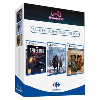Pack Marvel's Spider-Man Miles Morales, God of War Ragnarok y Uncharted Colección Legado de los Ladrones para PS5 por 54,90€