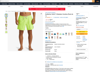 Bañador Quiksilver Solid 15 Hombre por solo 13,59€
