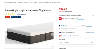 Emma Original Hybrid Mattress – £156