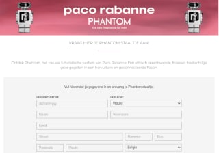 Gratis sample Paco Rabanne "Phantom" herenparfum