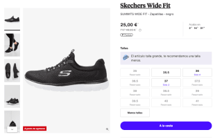 Skechers Wide Fit Summits por 25€
