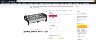 Churrasqueira da Britânia, modelo Top Gourmet 1600w - R$ 99,99