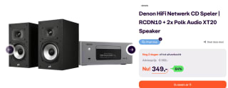 Polk XT20 speakers + Denon Ceol RCD-N10 Receiver voor €349 bij Ibood