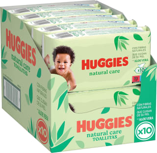 Huggies Toallitas Natural Care para Bebé 10 packs de 56 toallitas por 8,48€