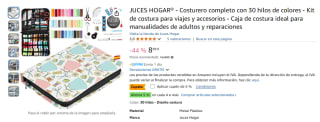 Costurero completo con 30 hilos de colores - Kit de costura para viajes y accesorios por 8,54€