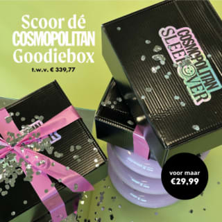 Gratis Goodiebox t.w.v. €339,77 bij 5 × Cosmopolitan OP=OP