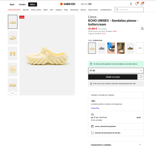 Sandalias planas Crocs ECHO Unisex por solo 31,99€