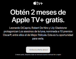 2 Meses Gratis de Apple TV+