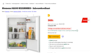 Siemens iQ100 KI21RNSE0 - Inbouwkoelkast voor €368 bij Bol