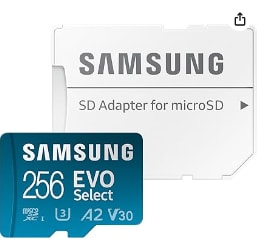 Carte mémoire microSDXC, Samsung Evo Select à 19,16€