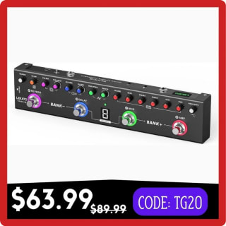 Pedal procesador de efectos para guitarra LEKATO Tank-G por 63,99€