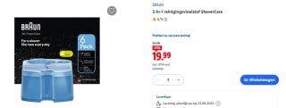 Braun Clean & Renew Reinigingsvloeistof 3-in-1 ShaverCare SmartCare Center - 6 Stuks voor €19,99 in de Lidl webshop