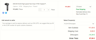 Xiaomi Mijia H700 High Speed ​​Anion Föhn voor €97,06 dmv code bij DHgate