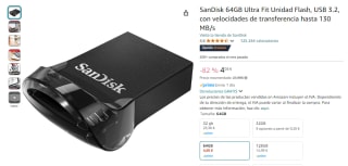 SanDisk 64GB Ultra Fit Unidad Flash por 4,05€