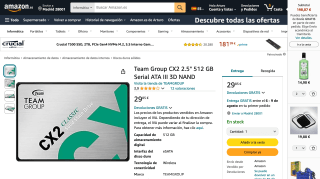 TeamGroup CX2 SSD 512GB SATA III 2,5" 29,85€
