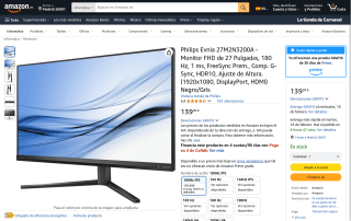 Philips Evnia 27 por 139,99€