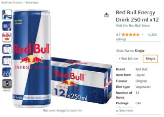 Score a Red Bull energy drink as low as £9.50 available at Amazon