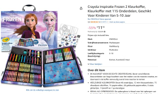 Crayola Hobbypakket - Frozen 2 - Inspiratie Kleurkoffer voor €11,30 bij Amazon