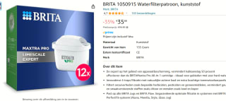 BRITA 1050915 Waterfilterpatroon voor €35,88 bij Amazon