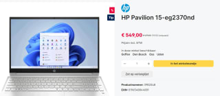 HP Pavilion 15-eg2370nd voor €549 bij Levix