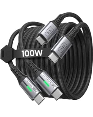 2 stuks van 2 meter USB C to USB C Kabel, 100W voor €9,50 bij Amazon