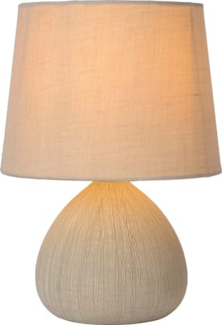 Lucide RAMZI - Tafellamp - Ø 18 cm - 1xE14 - Beige voor €15,16 bij Bol