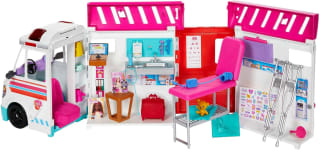 Barbie 2-in-1 Ambulance/Kliniek Speelset met meer dan 20 accessoires voor €36,07