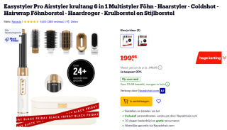 Easystyler Pro Airstyler krultang 6 in 1 Multistyler Föhn Haarstyler voor €199,95 bij Bol
