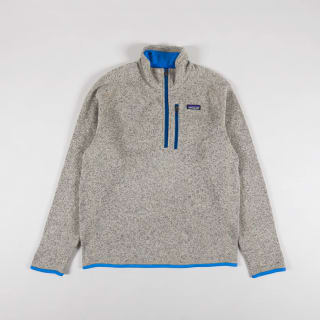 Patagonia Better Sweater Quarter Zip Oar Tan Vessel Blue
