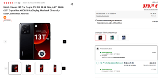 Xiaomi 13T Pro de 12GB/512GB por 379,32€