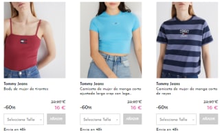 Tommy Jeans - Camisetas mujer por 16€
