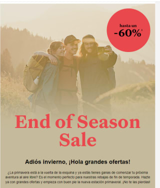 Descuentos de primavera hasta -60%