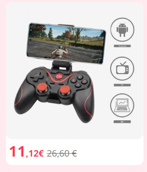 Controlador de juego inalámbrico Bluetooth por 11,12€