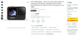 GoPro HERO9 Black 5K 60 por $3,999 en Amazon